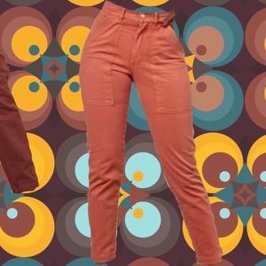 Bud bud press xs pencil pants in clay red